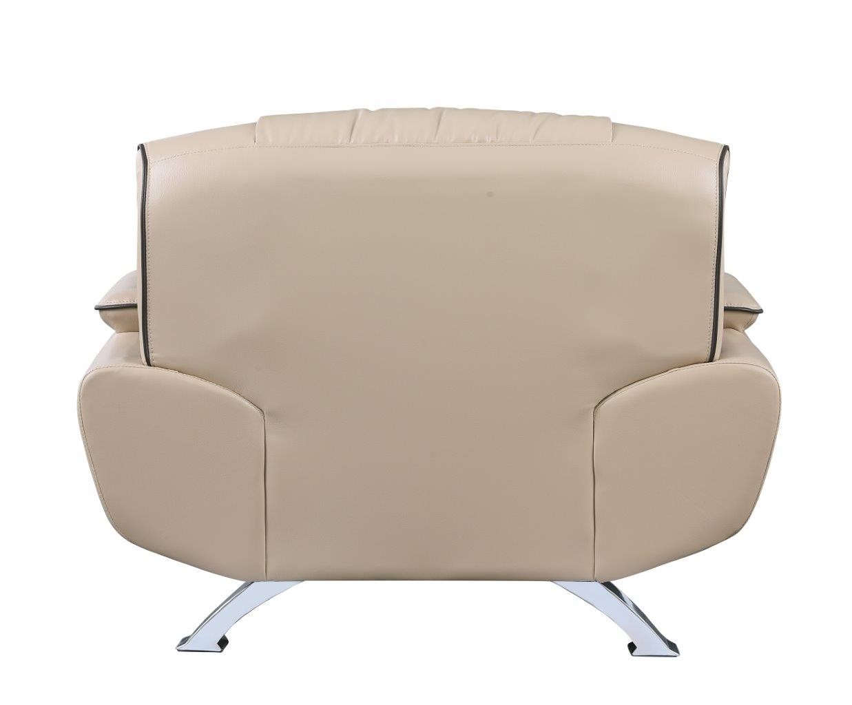 GUF 405 Armchair - Beige, Leather Match