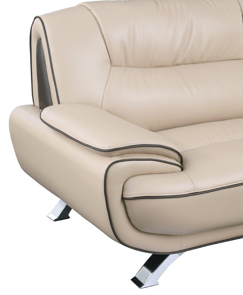 GUF 405 Armchair - Beige, Leather Match