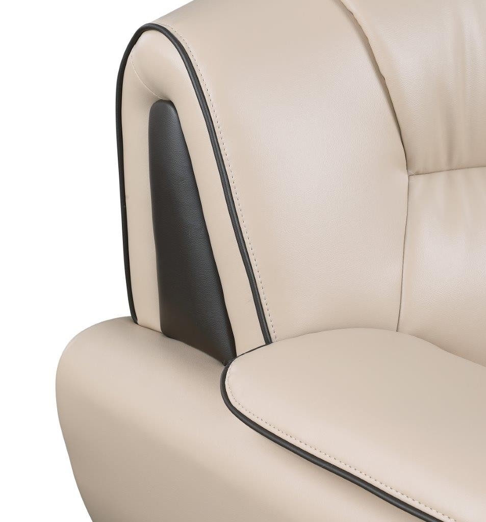 GUF 405 Armchair - Beige, Leather Match