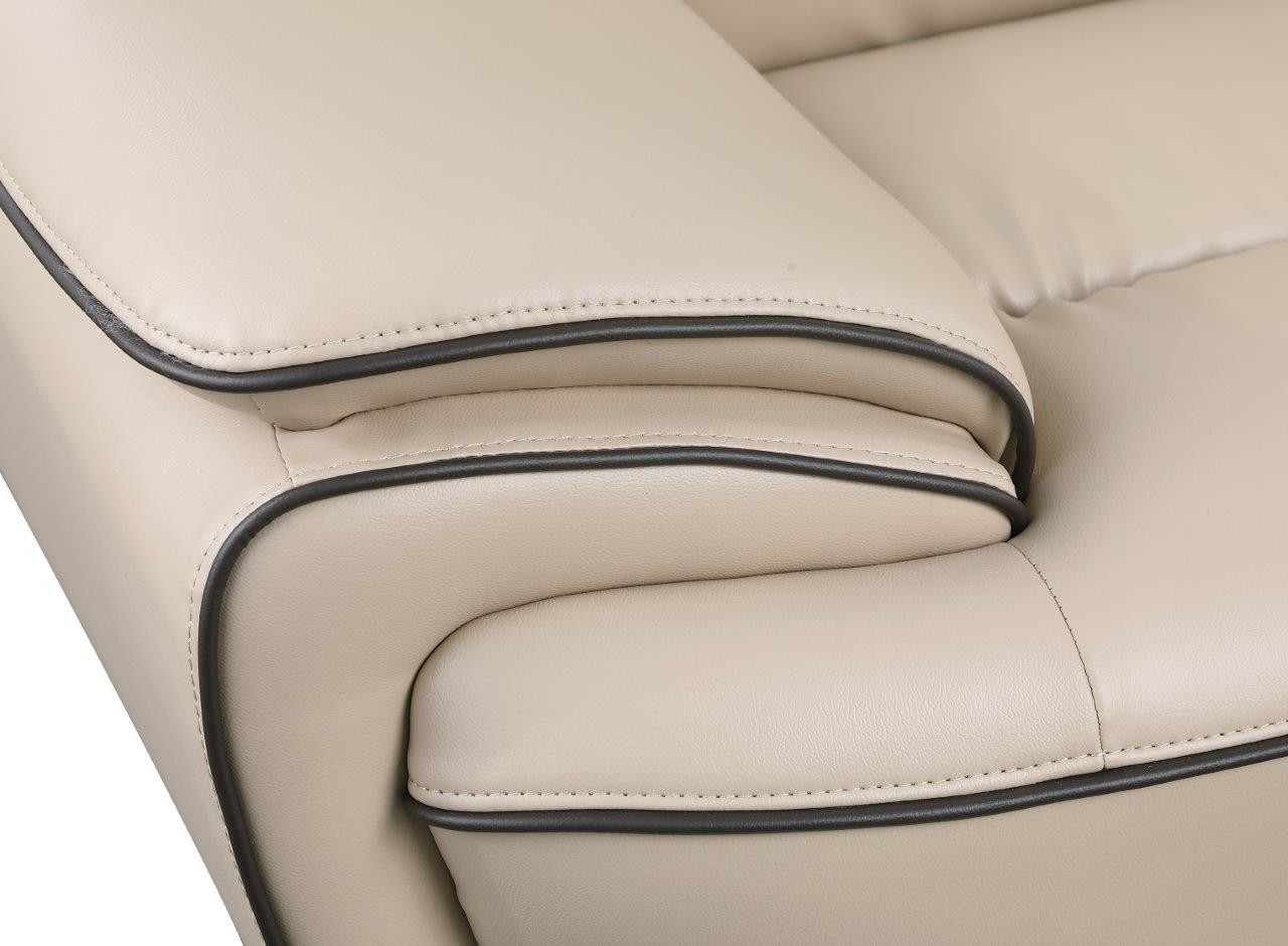 GUF 405 Armchair - Beige, Leather Match
