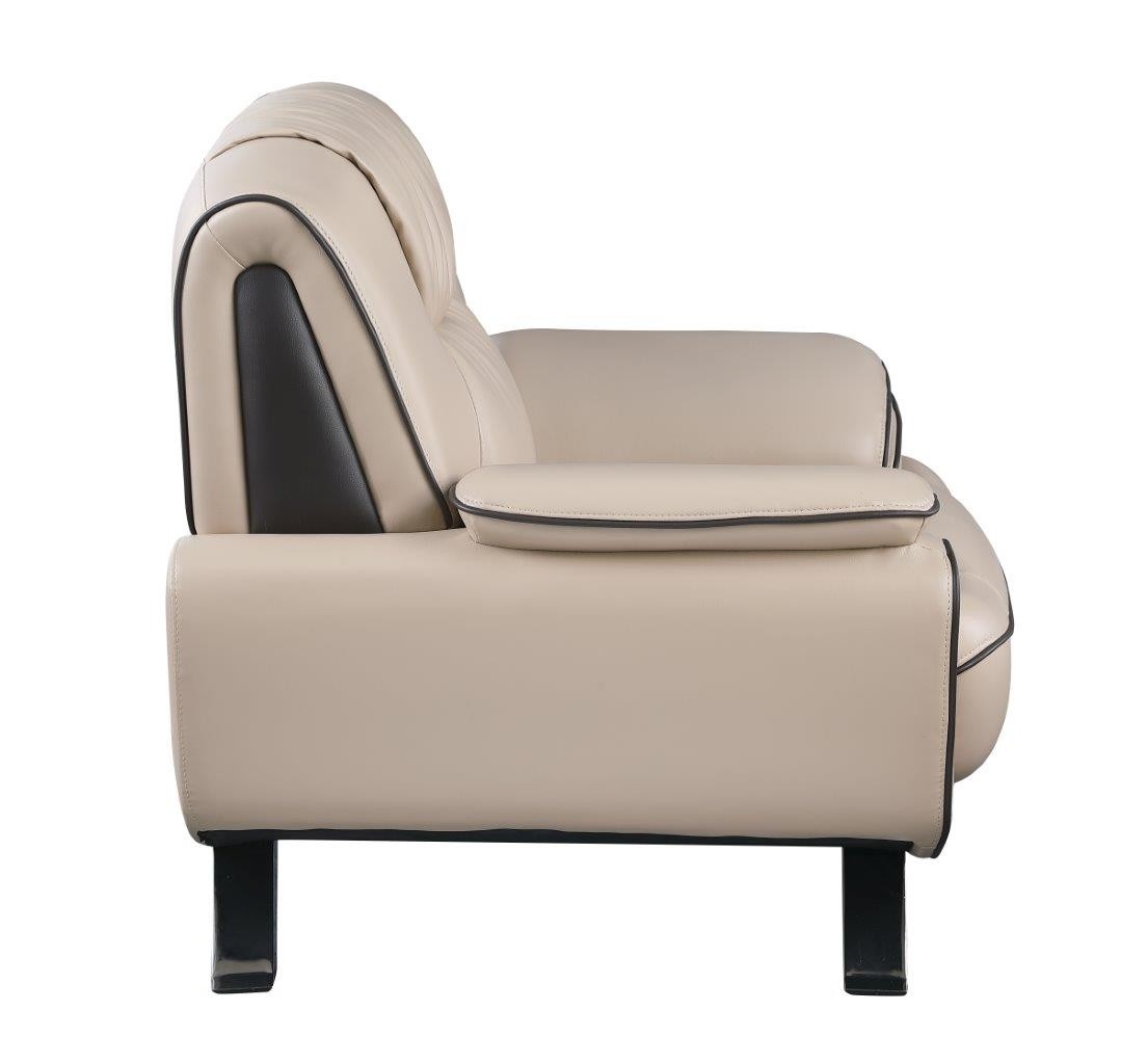 GUF 405 Armchair - Beige, Leather Match