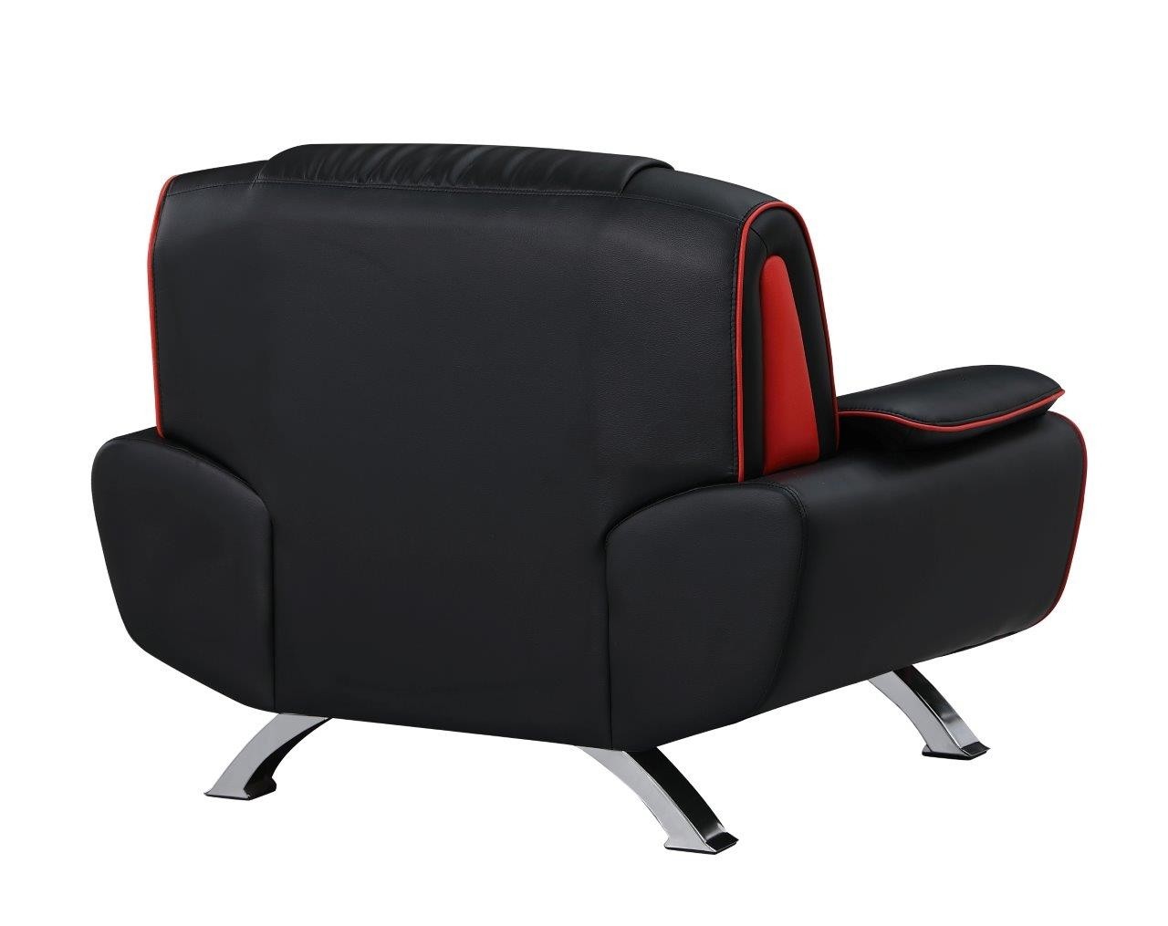 GUF 405 Armchair - Black, Leather Match