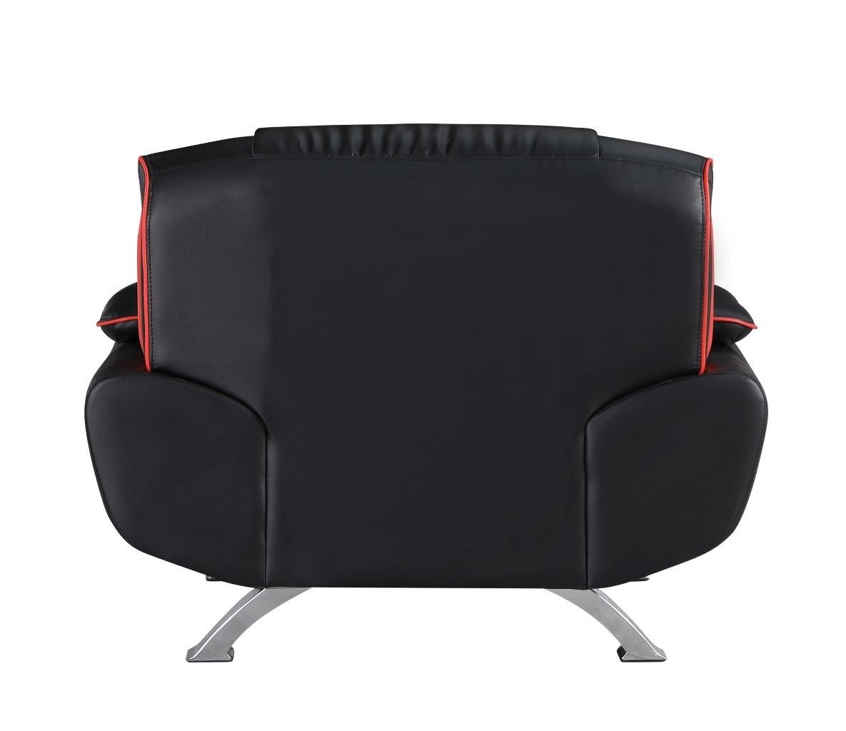 GUF 405 Armchair - Black, Leather Match