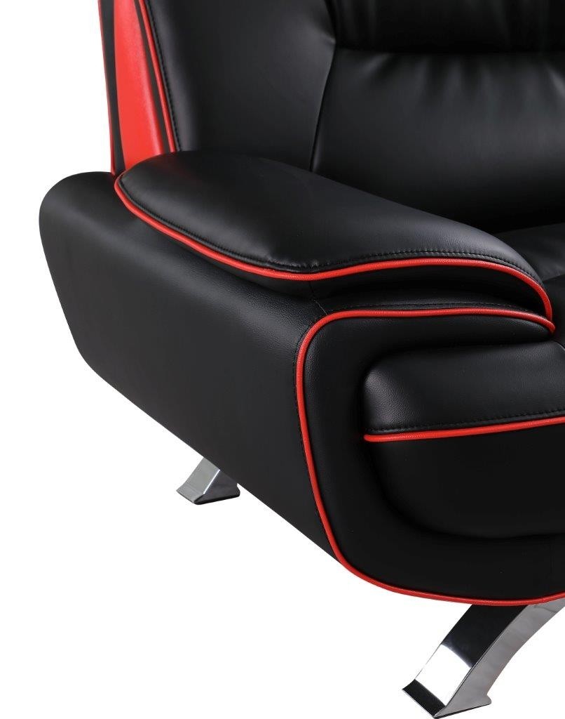 GUF 405 Armchair - Black, Leather Match