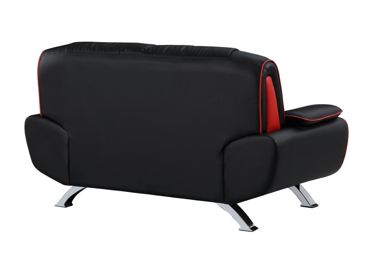 GUF 405 Loveseat - Black, Leather Match
