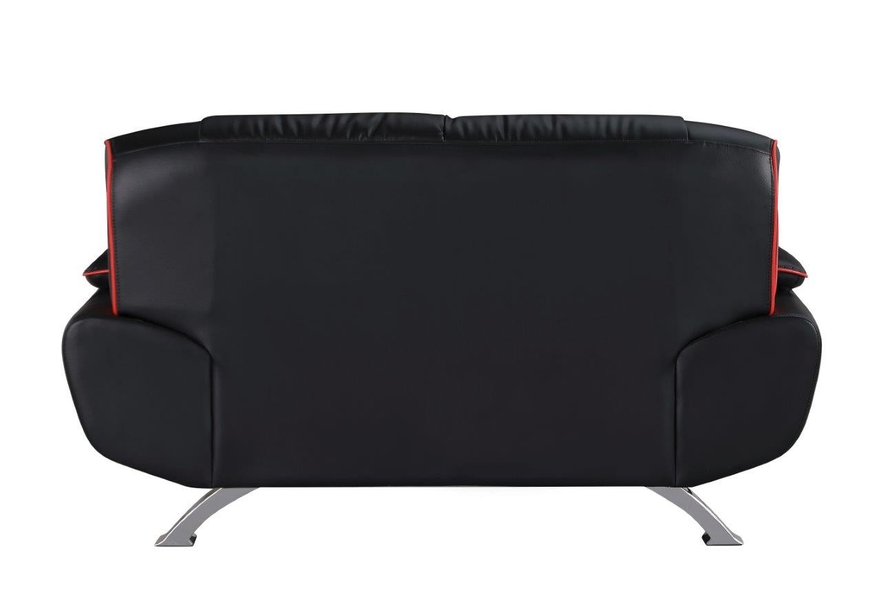 GUF 405 Loveseat - Black, Leather Match