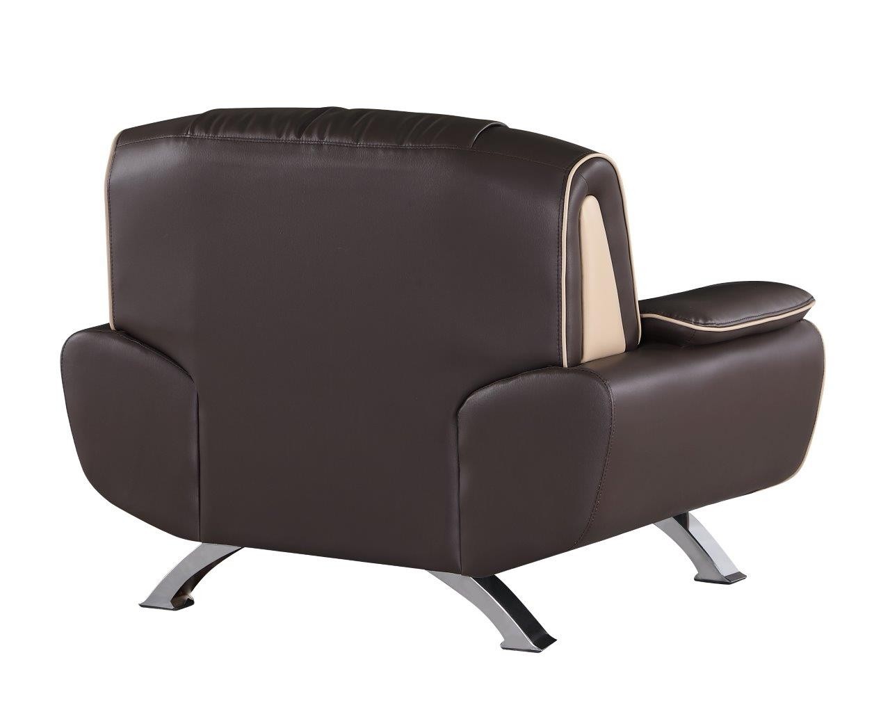 GUF 405 Armchair - Brown, Leather Match