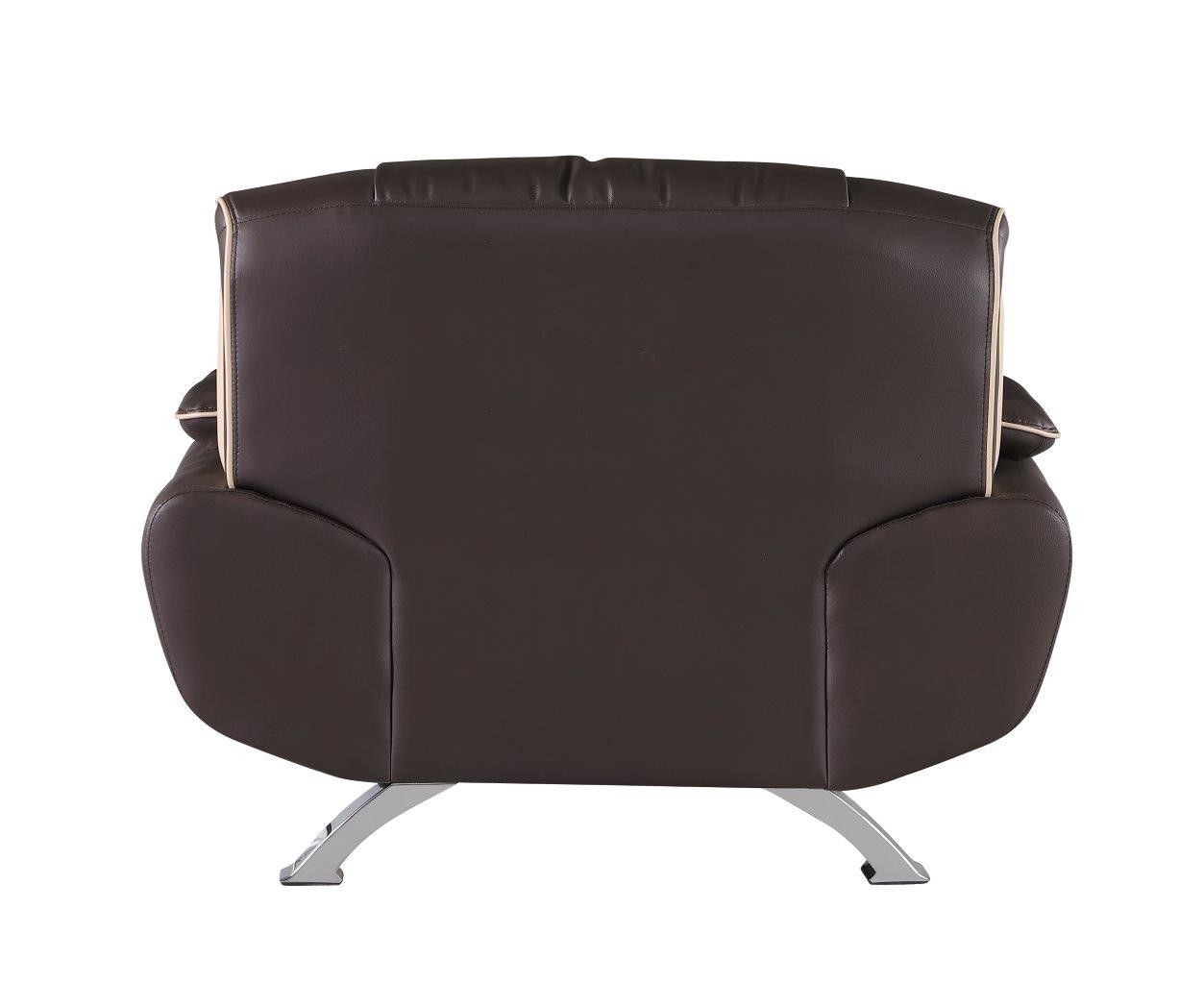 GUF 405 Armchair - Brown, Leather Match