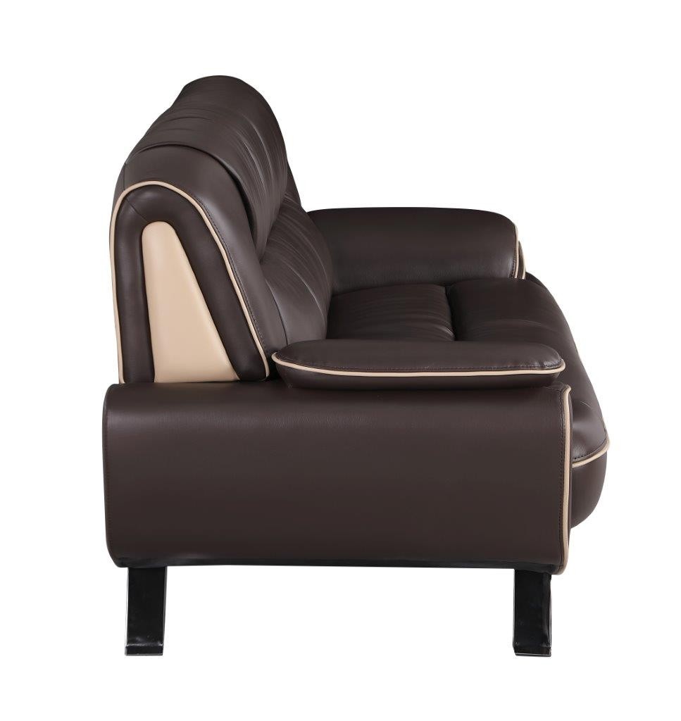 GUF 405 Armchair - Brown, Leather Match