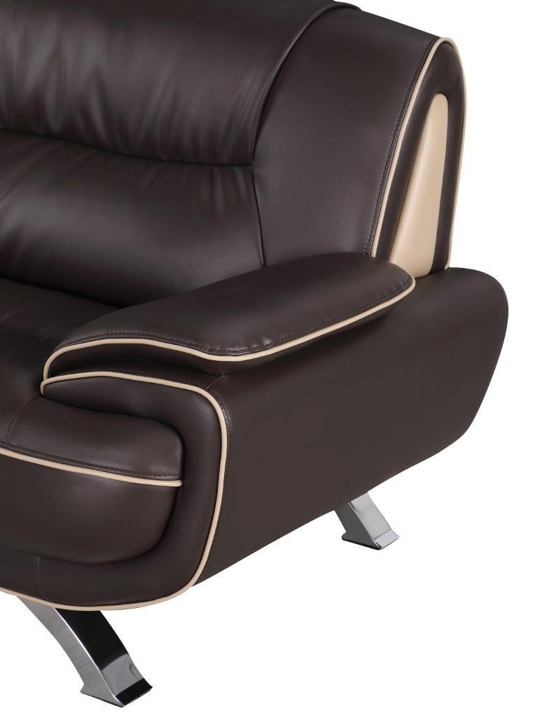 GUF 405 Armchair - Brown, Leather Match