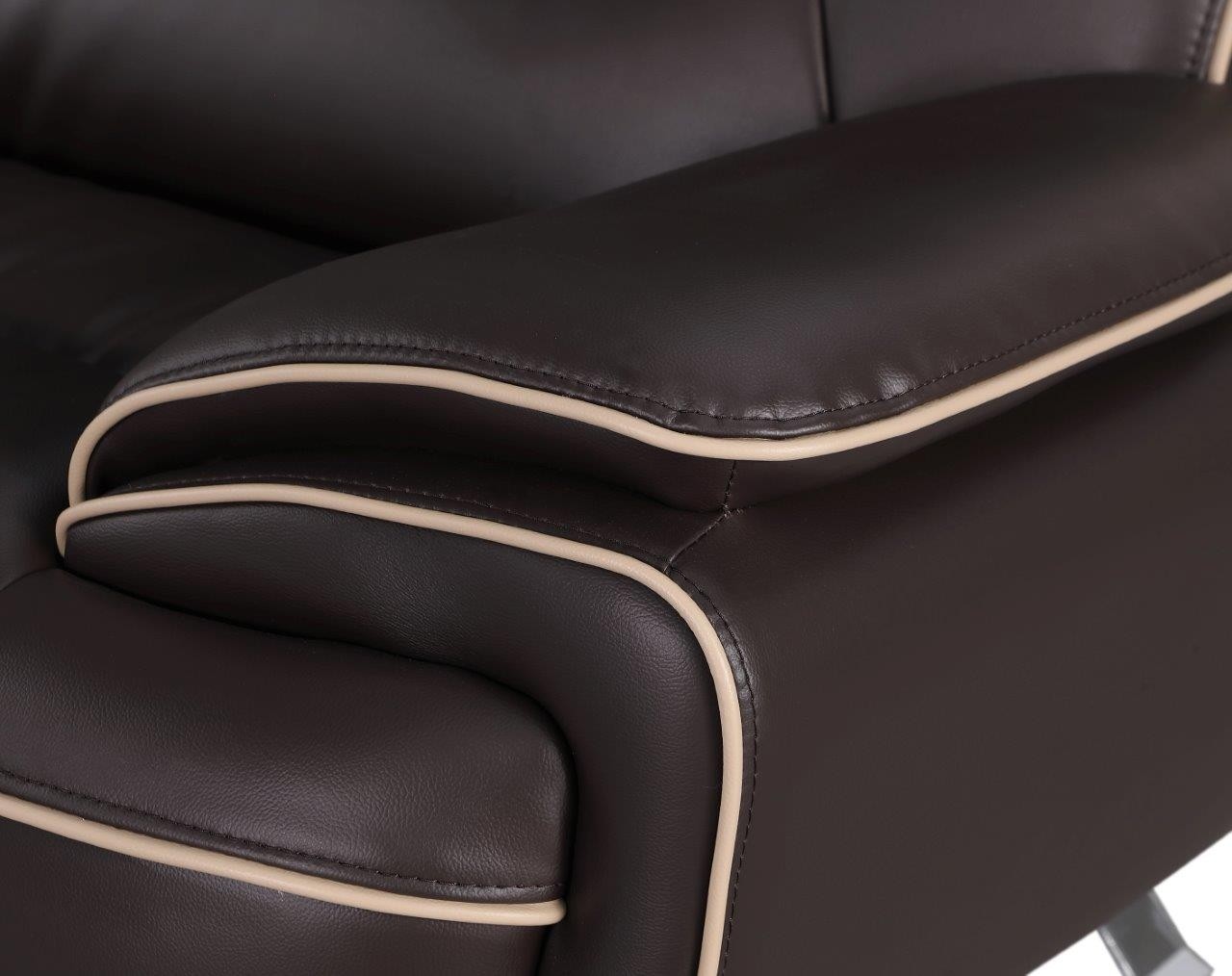 GUF 405 Armchair - Brown, Leather Match