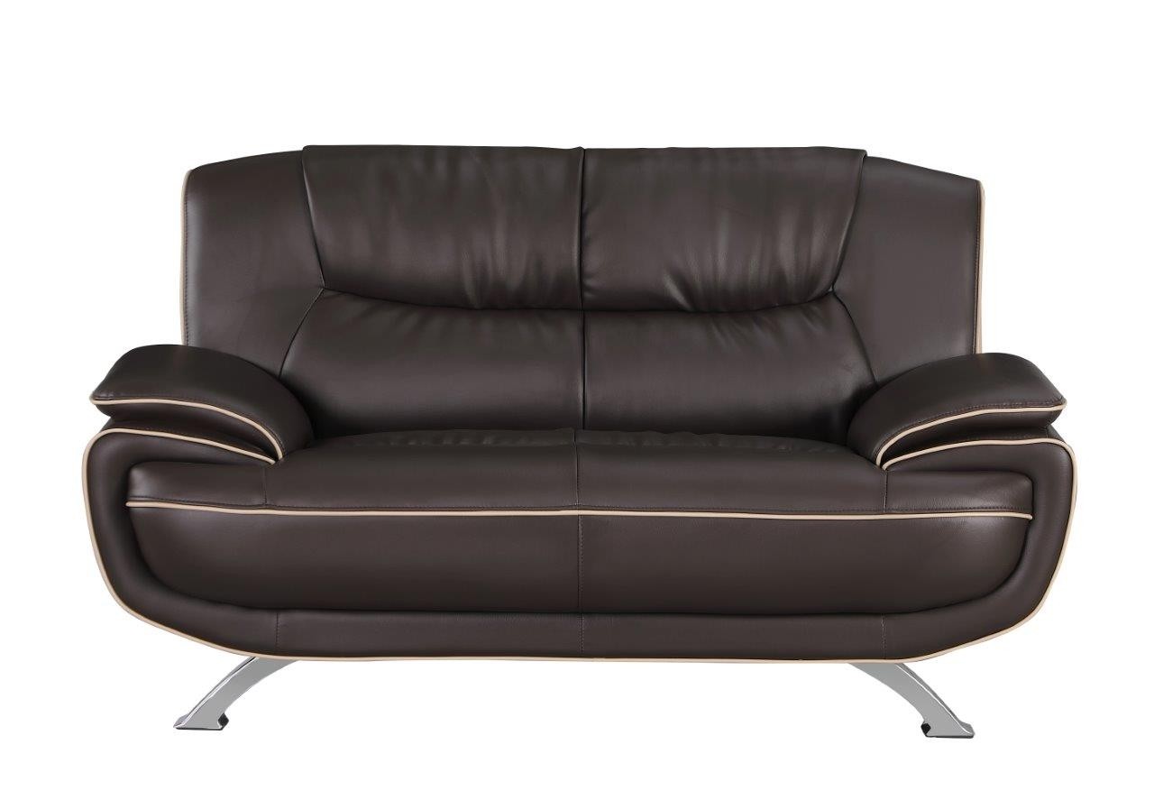 GUF 405 Loveseat - Brown, Leather Match