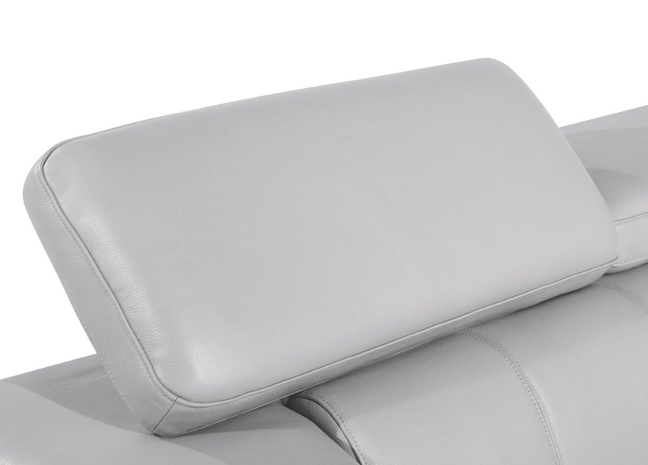 GUF 415 Sofa with Loveseat - Light Gray, Genuine Italian Leather