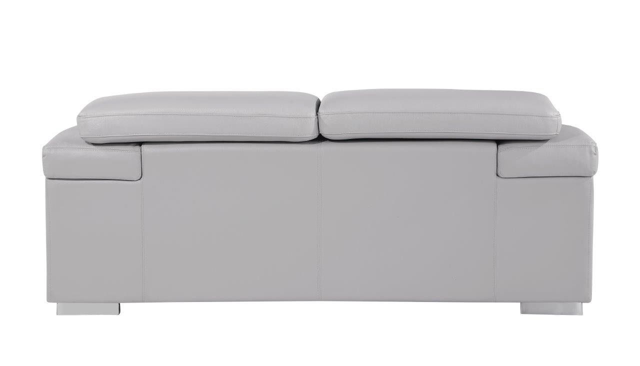 GUF 415 Sofa with Loveseat - Light Gray, Genuine Italian Leather