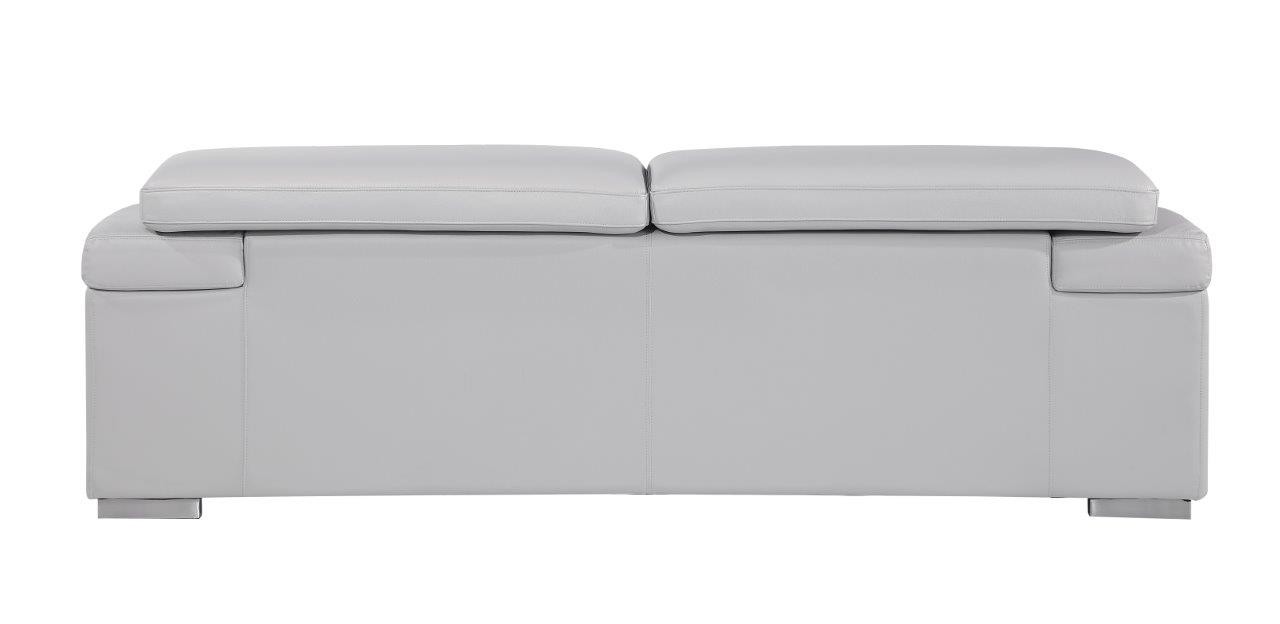 GUF 415 Sofa with Loveseat - Light Gray, Genuine Italian Leather