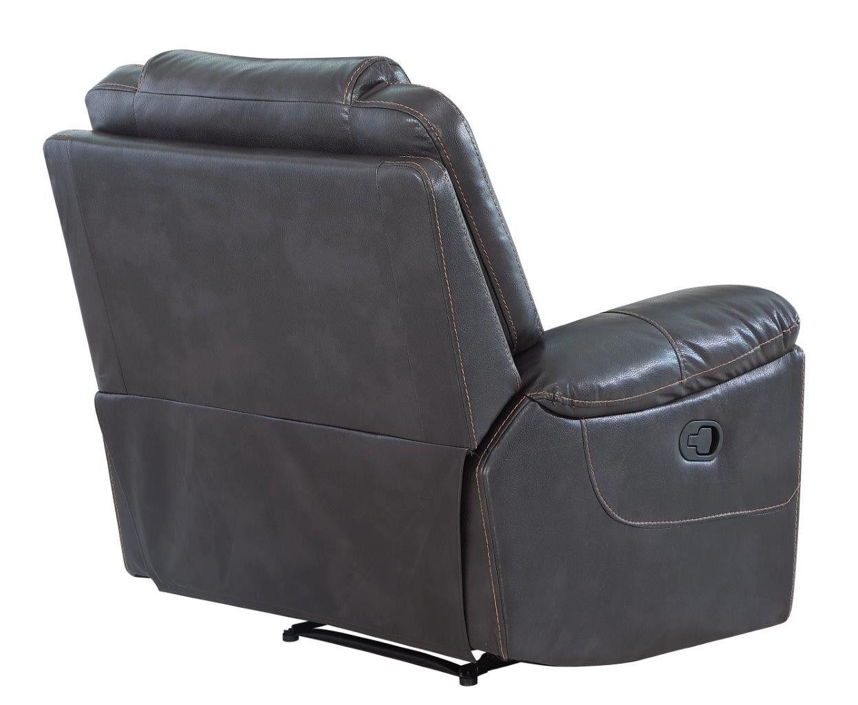 GUF 5108 Sofa Set with Console Loveseat - Brown, Leather Air/Match