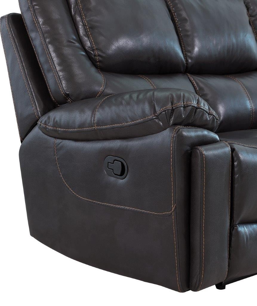 GUF 5108 Sofa and Console Loveseat - Brown, Leather Air/Match