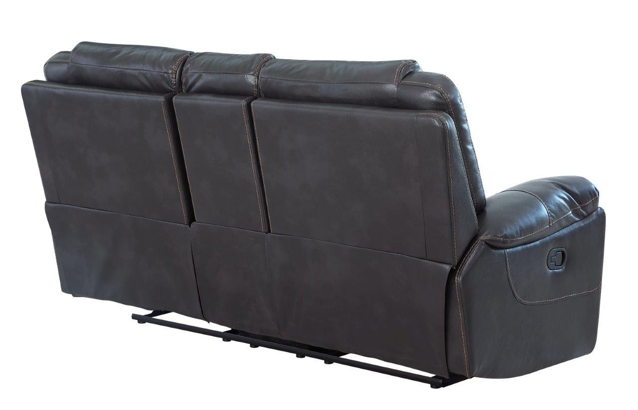 GUF 5108 Sofa and Console Loveseat - Brown, Leather Air/Match