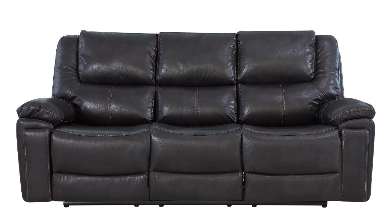 GUF 5108 Sofa and Console Loveseat - Brown, Leather Air/Match