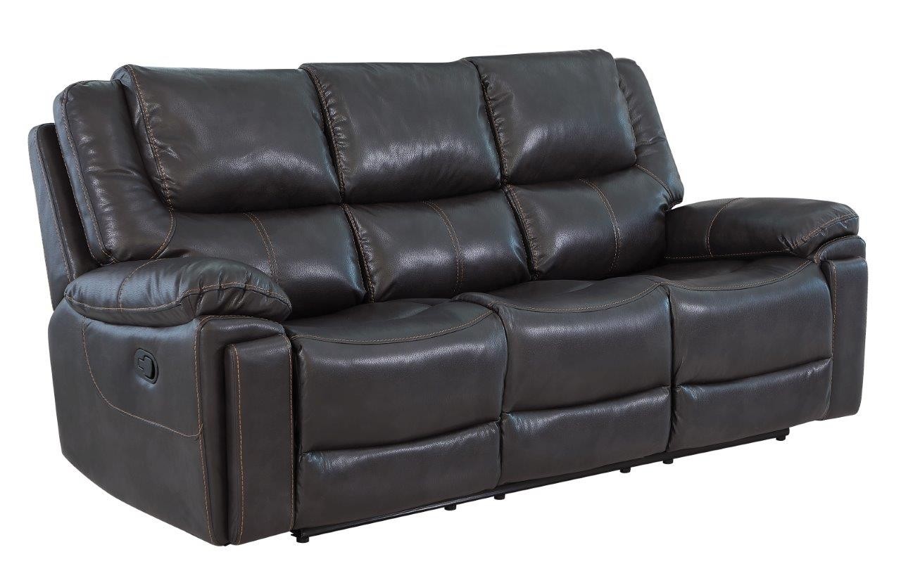 GUF 5108 Sofa and Console Loveseat - Brown, Leather Air/Match