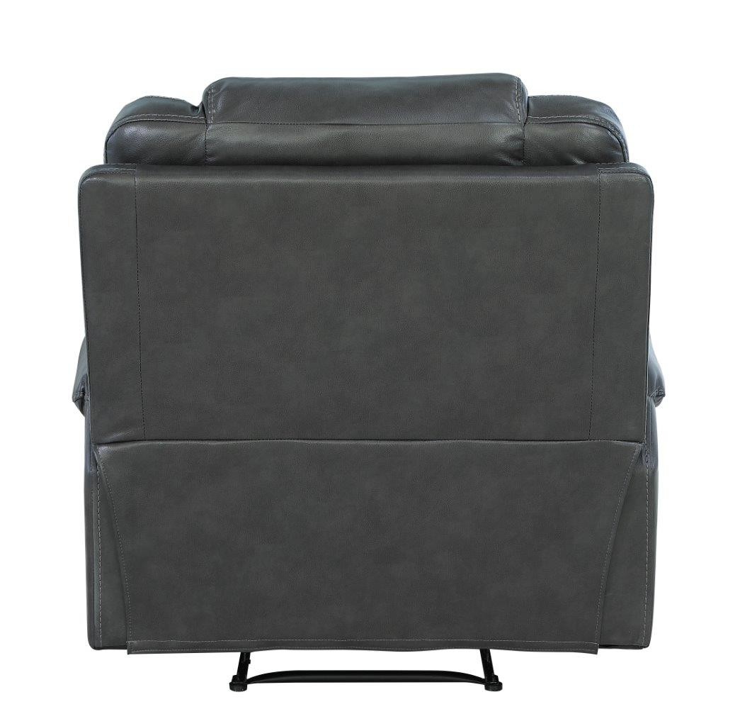 GUF 5108 Sofa Set with Console Loveseat - Gray, Leather Air/Match