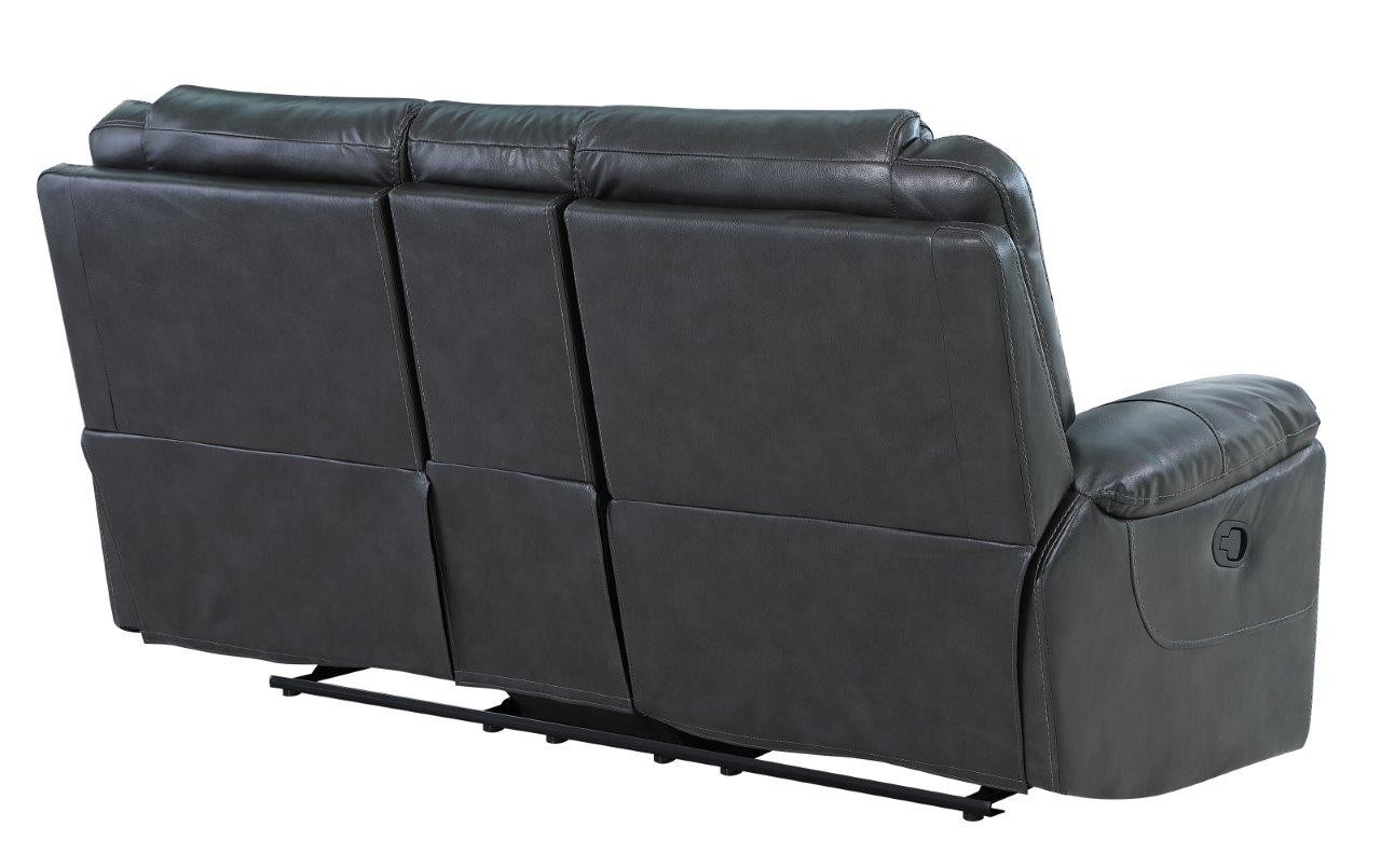 GUF 5108 Sofa and Console Loveseat - Gray, Leather Air/Match