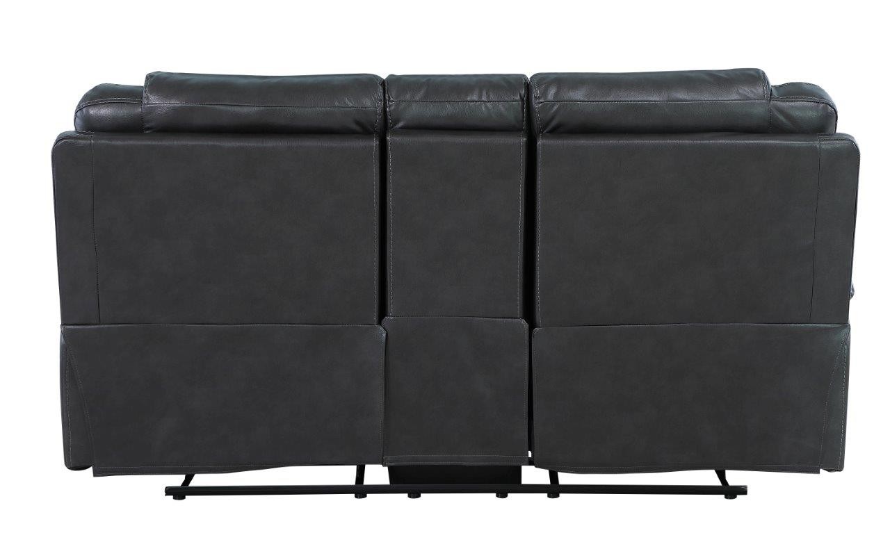 GUF 5108 Sofa and Console Loveseat - Gray, Leather Air/Match