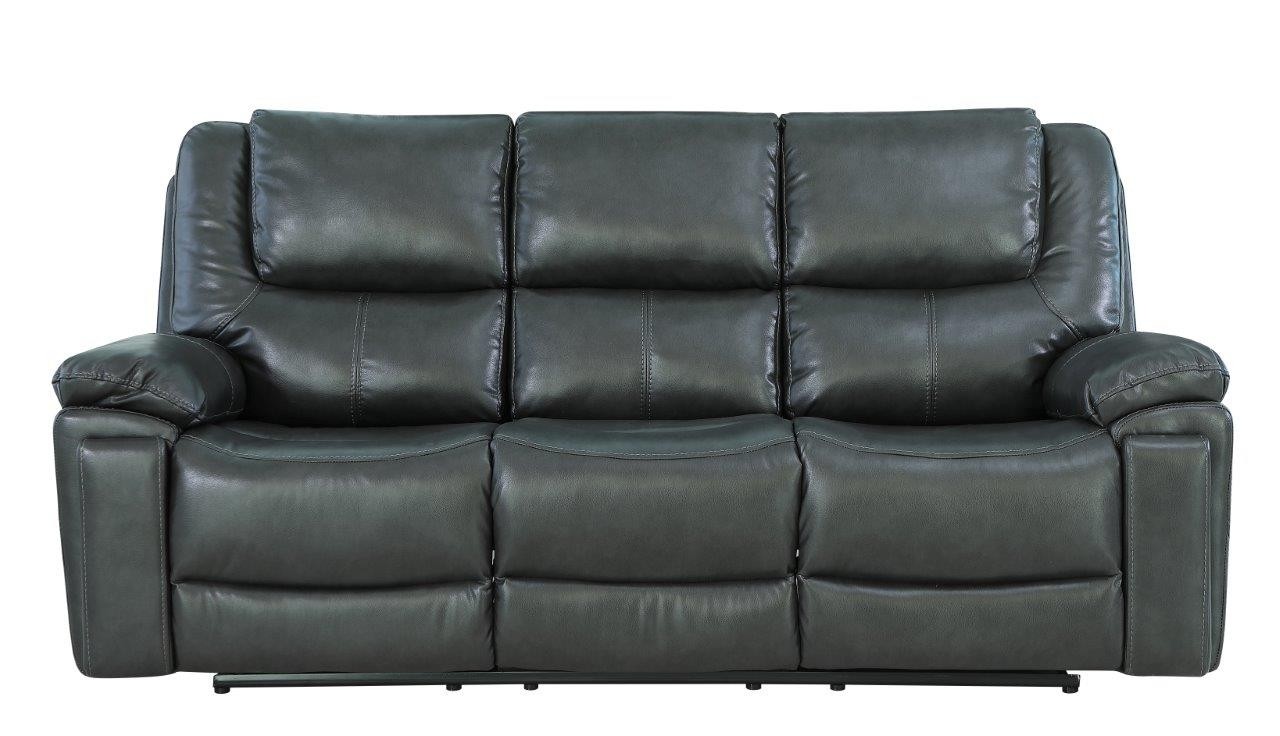 GUF 5108 Sofa and Console Loveseat - Gray, Leather Air/Match