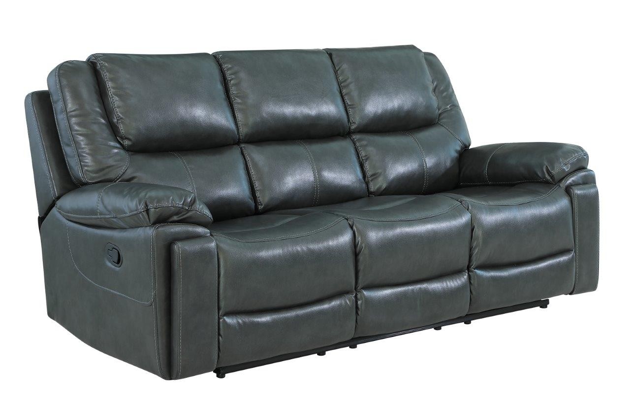 GUF 5108 Sofa and Console Loveseat - Gray, Leather Air/Match