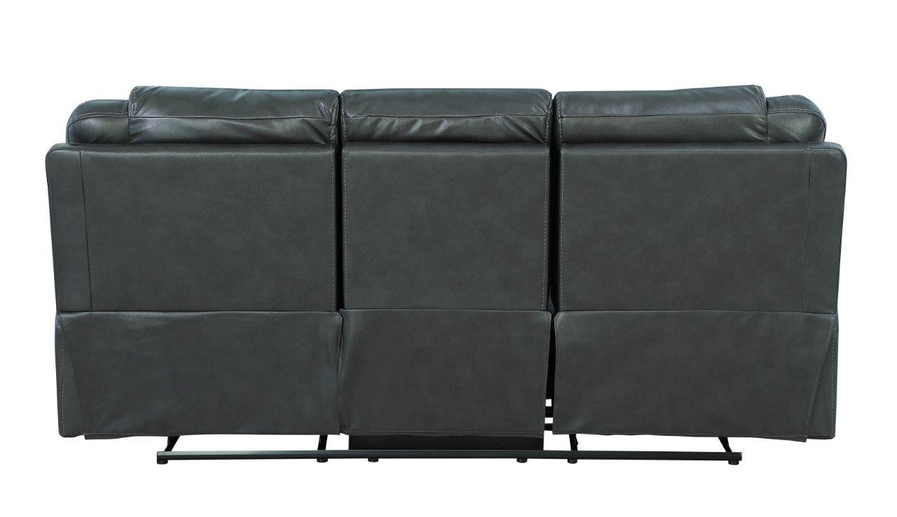 GUF 5108 Sofa and Console Loveseat - Gray, Leather Air/Match