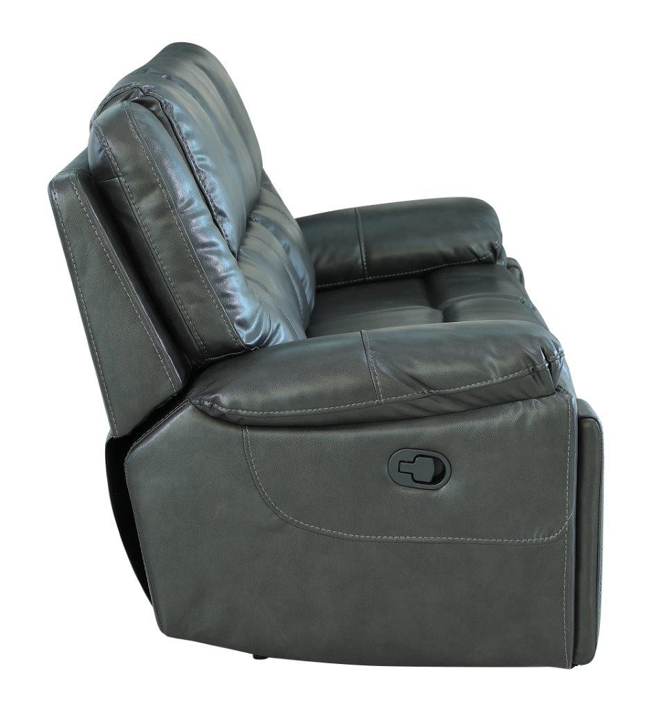 GUF 5108 Sofa and Console Loveseat - Gray, Leather Air/Match
