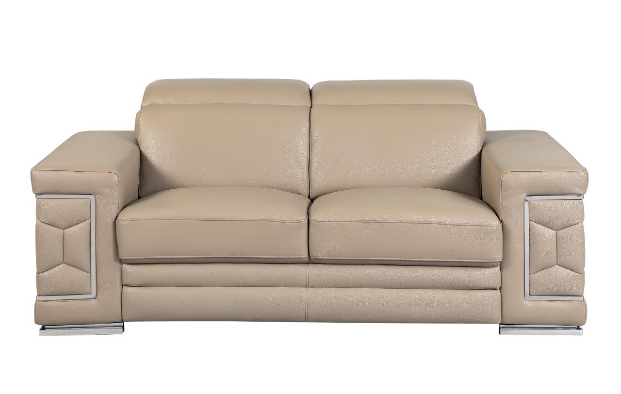 GUF 692 Loveseat - Beige, Genuine Italian Leather