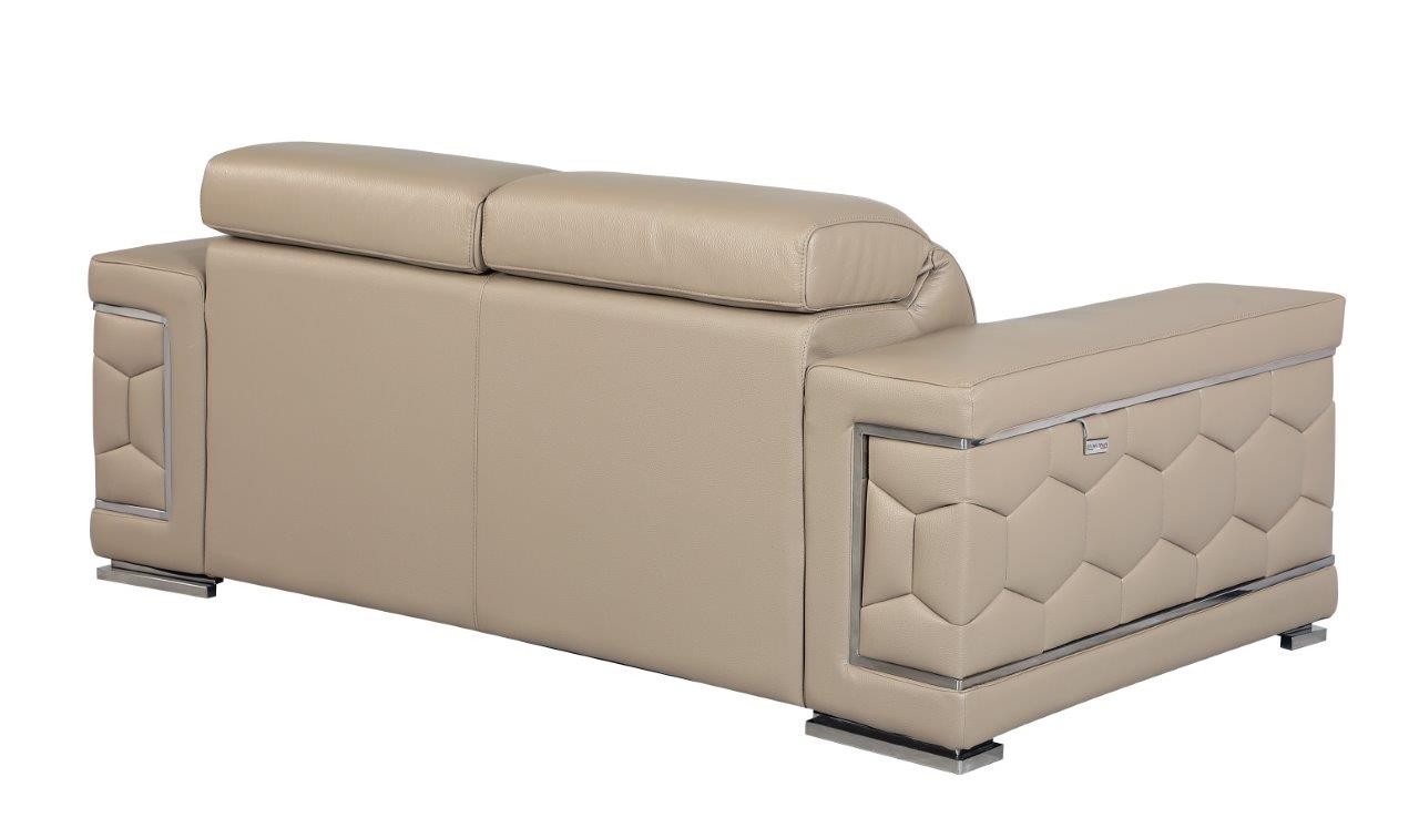 GUF 692 Loveseat - Beige, Genuine Italian Leather