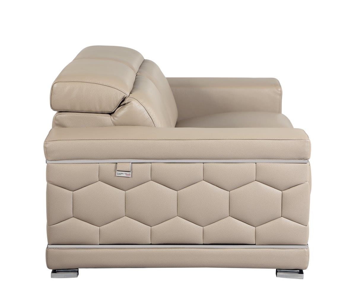 GUF 692 Loveseat - Beige, Genuine Italian Leather