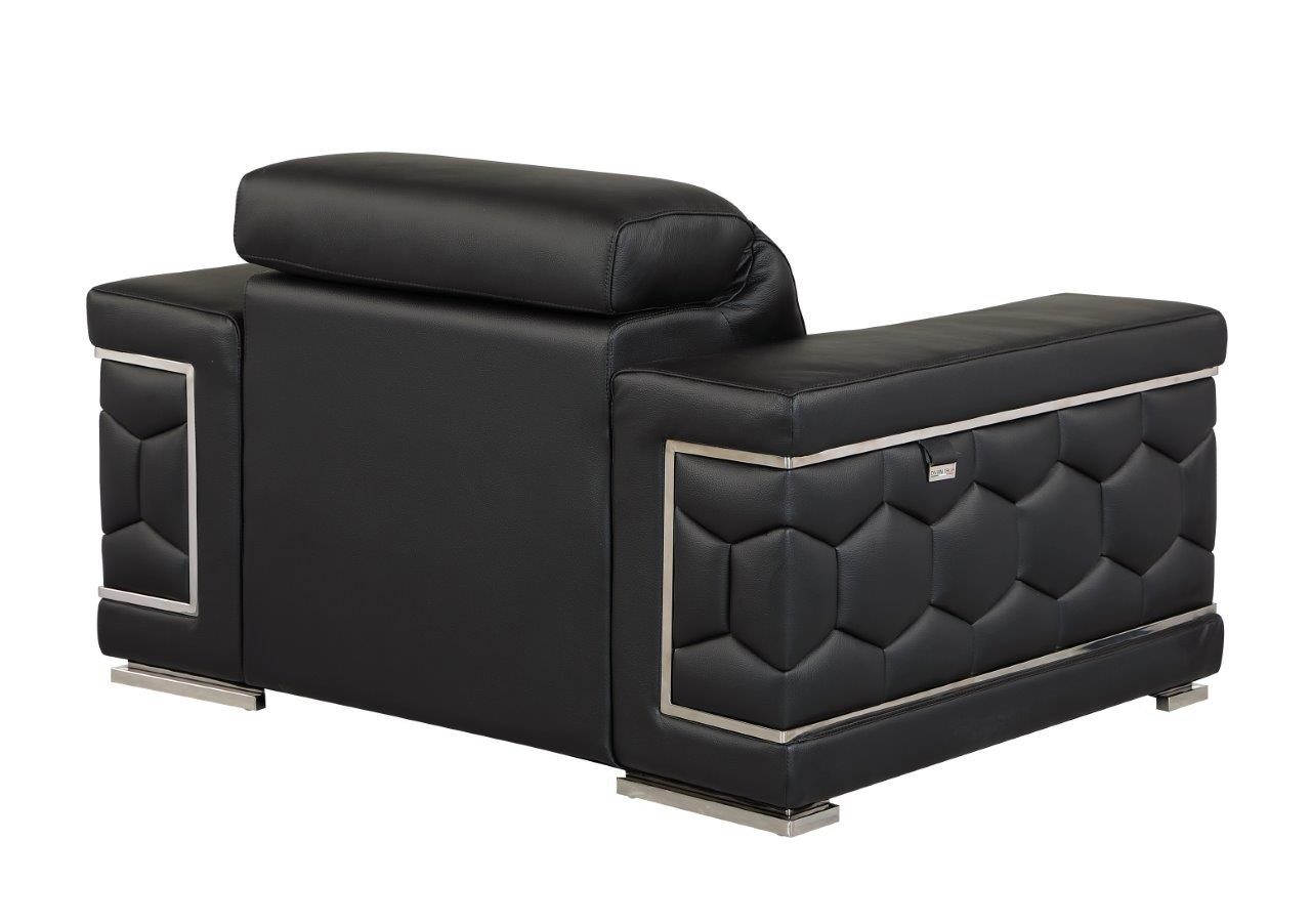 GUF 692 Sofa Set - Black, Genuine Italian Leather