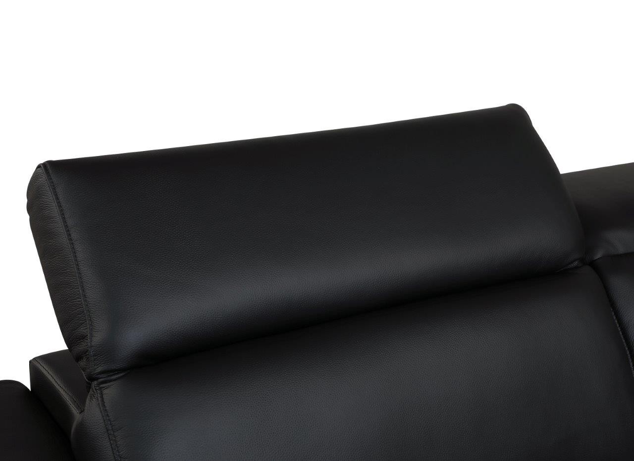 GUF 692 Sofa - Black, Genuine Italian Leather