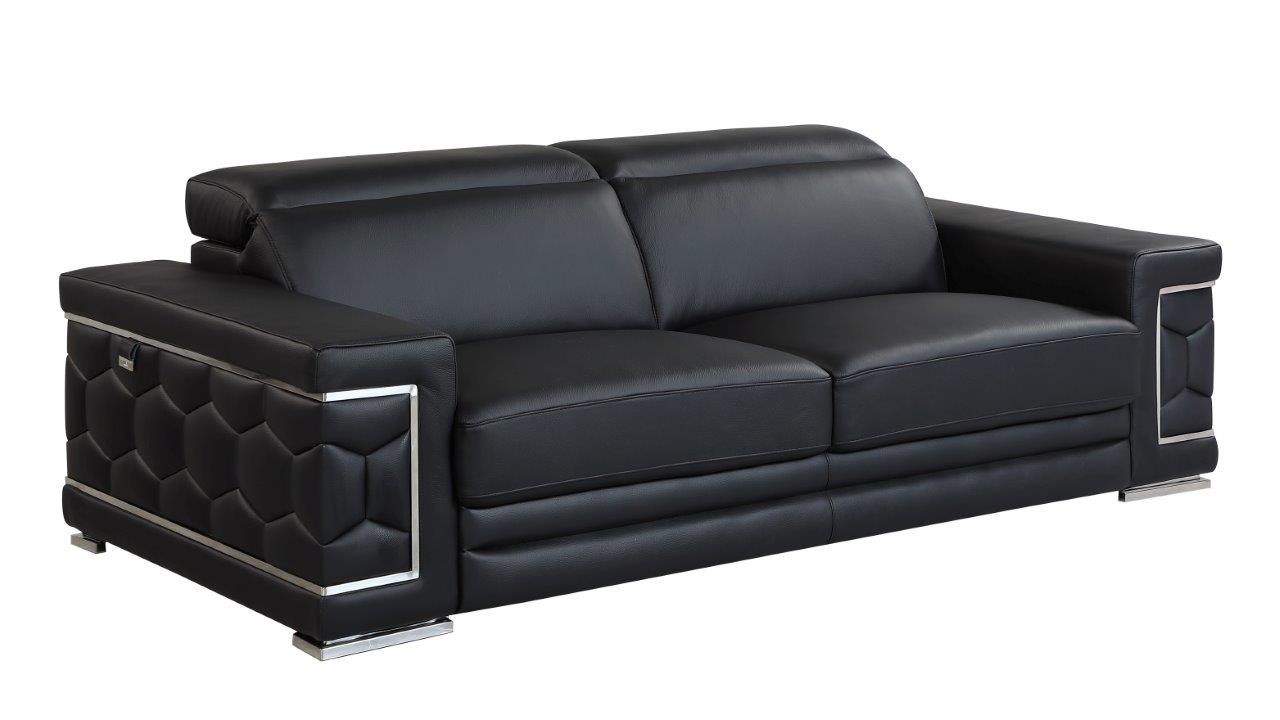 GUF 692 Sofa Set - Black, Genuine Italian Leather