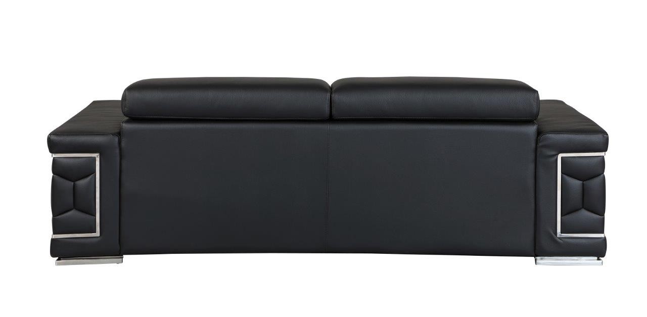 GUF 692 Sofa - Black, Genuine Italian Leather