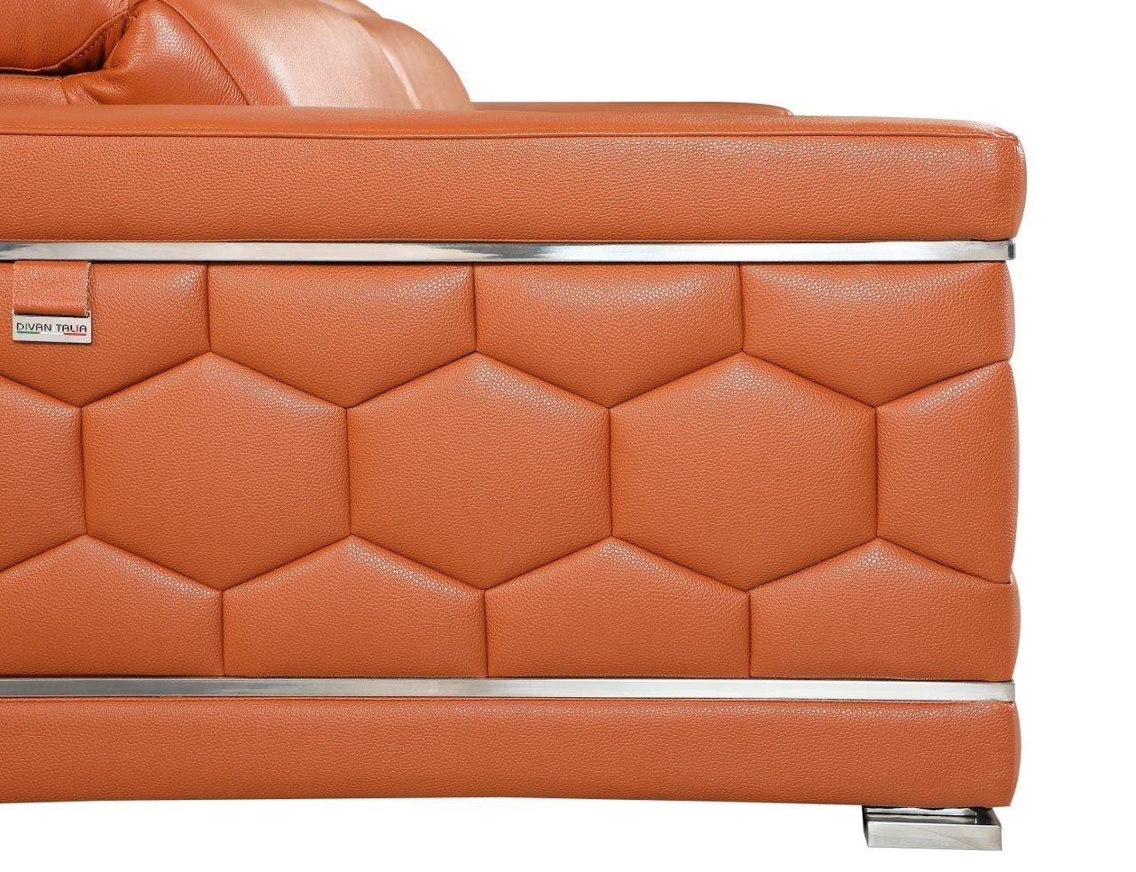 GUF 692 Loveseat - Camel, Genuine Italian Leather