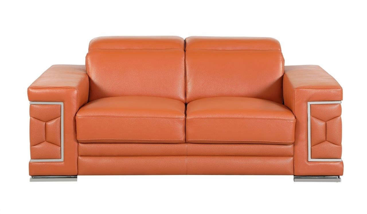 GUF 692 Loveseat - Camel, Genuine Italian Leather