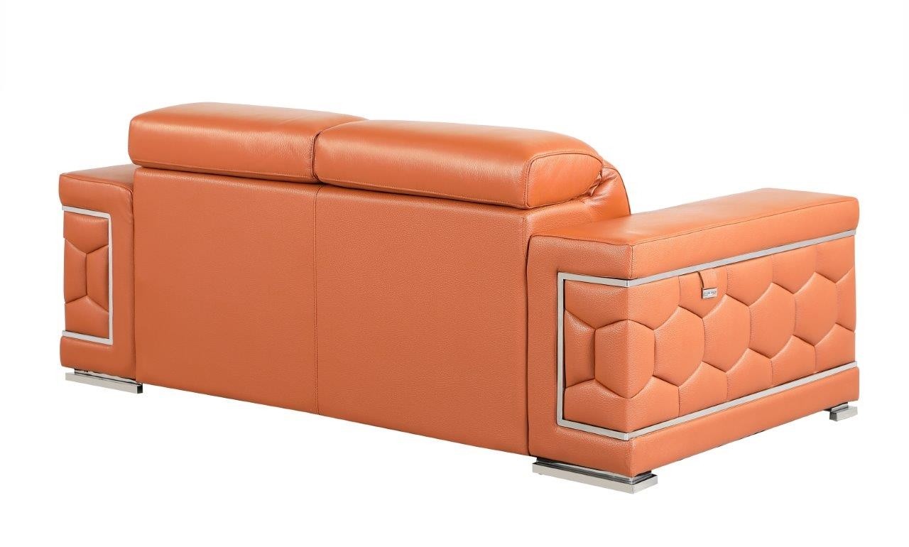 GUF 692 Loveseat - Camel, Genuine Italian Leather