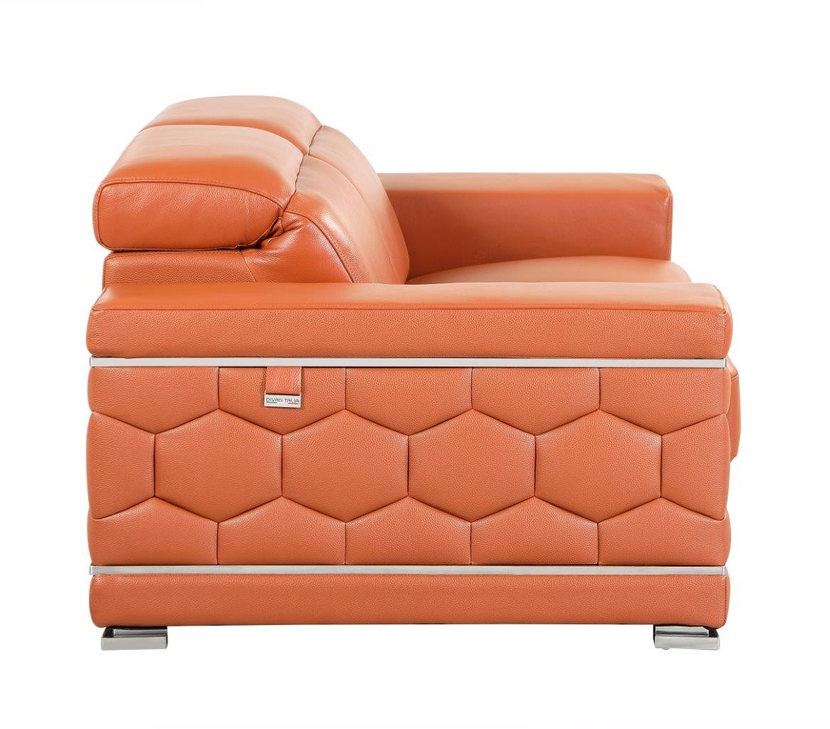GUF 692 Loveseat - Camel, Genuine Italian Leather