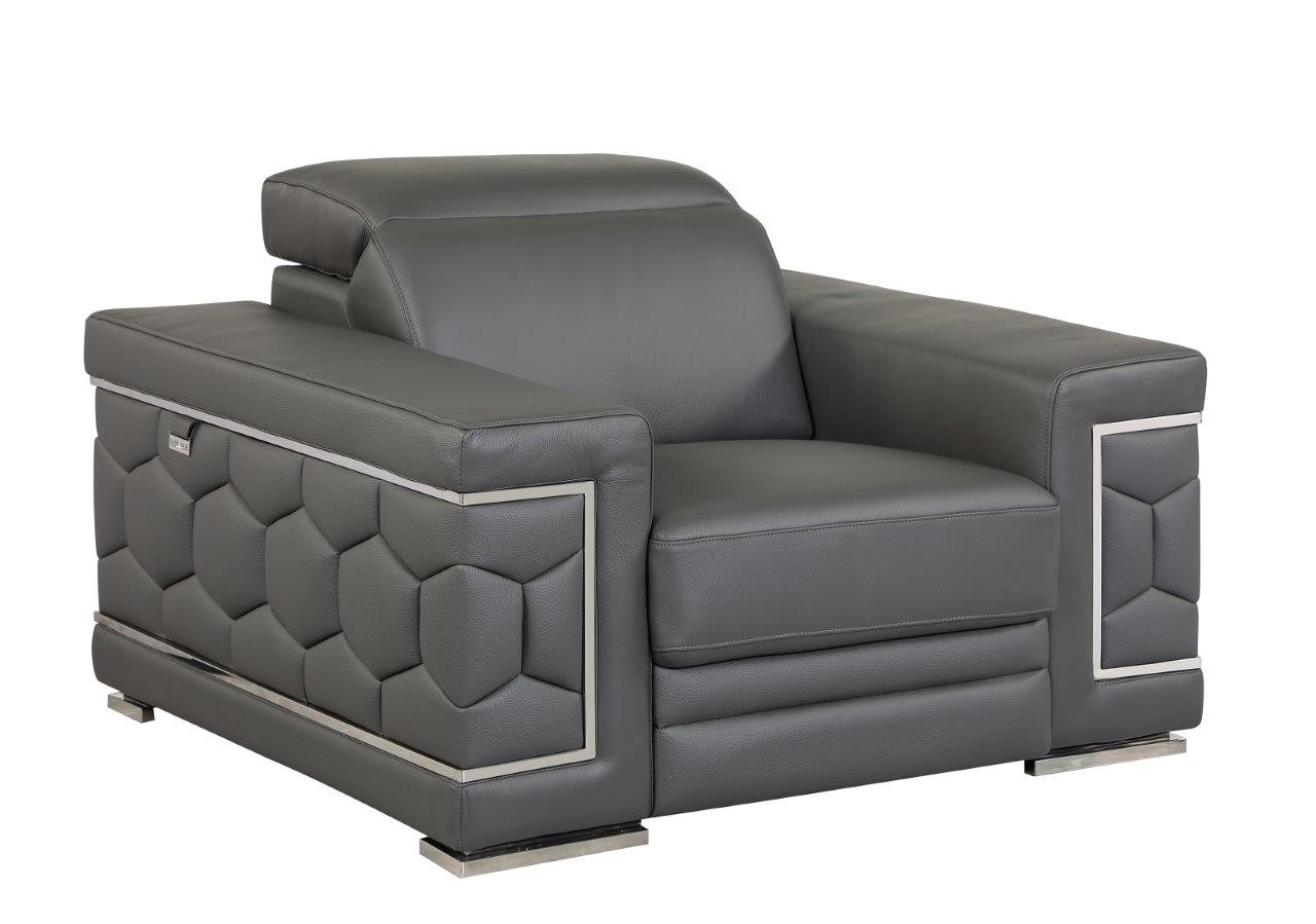 GUF 692 Sofa Set - Dark Gray, Genuine Italian Leather