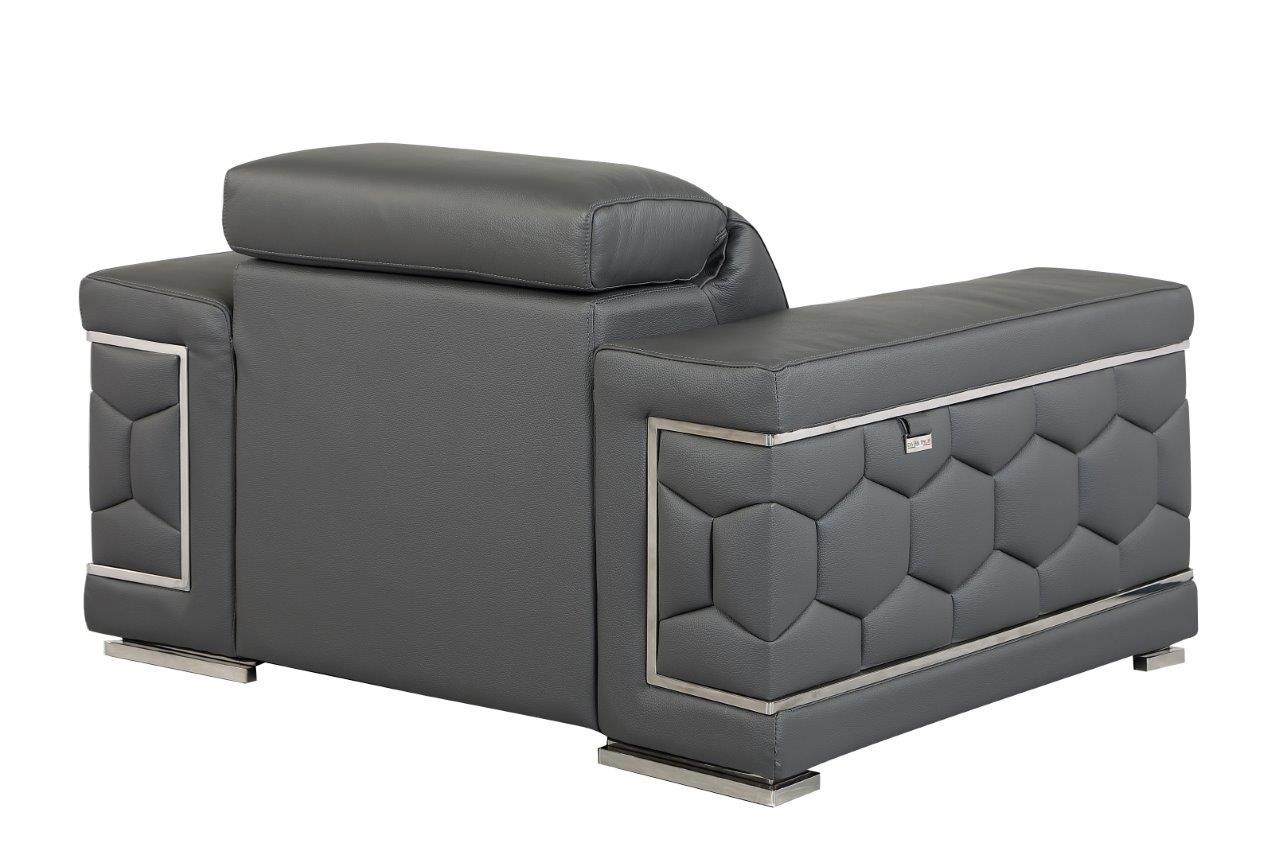 GUF 692 Sofa Set - Dark Gray, Genuine Italian Leather