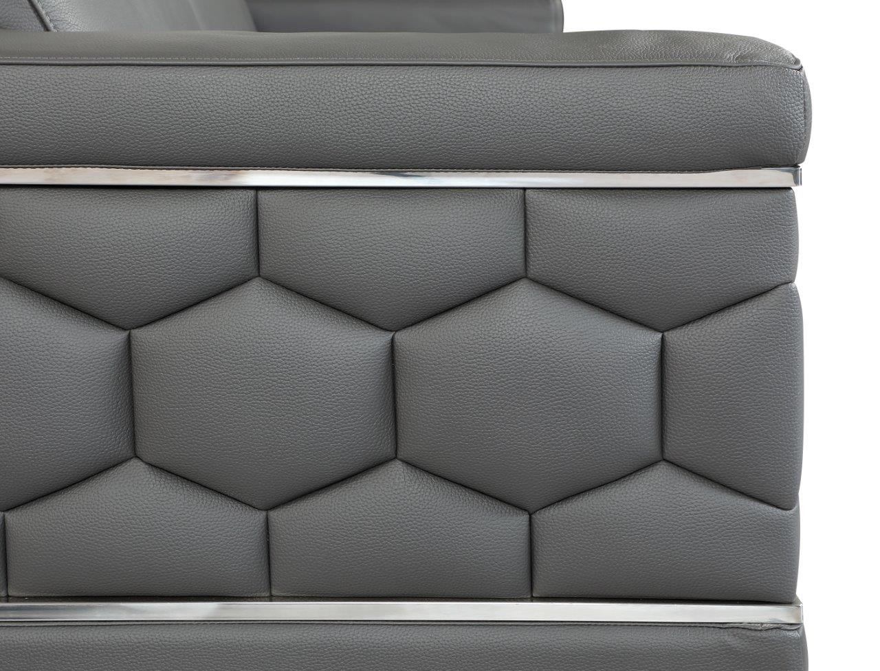 GUF 692 Sofa - Dark Gray, Genuine Italian Leather