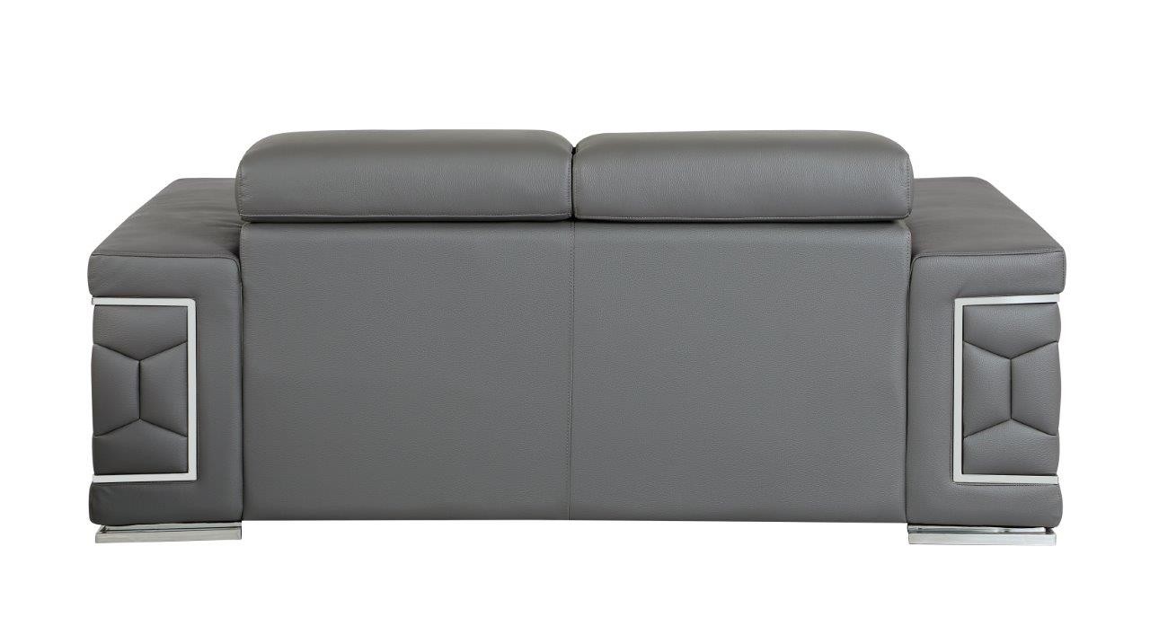 GUF 692 Loveseat - Dark Gray, Genuine Italian Leather