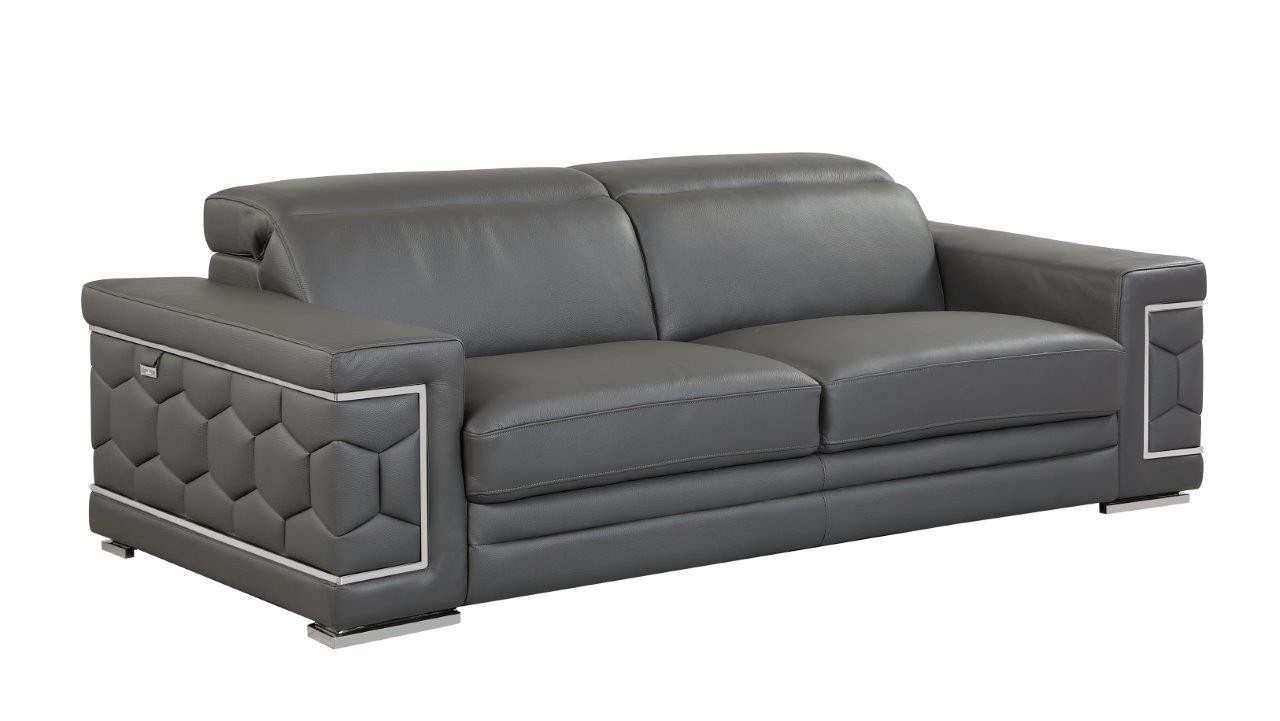 GUF 692 Sofa Set - Dark Gray, Genuine Italian Leather
