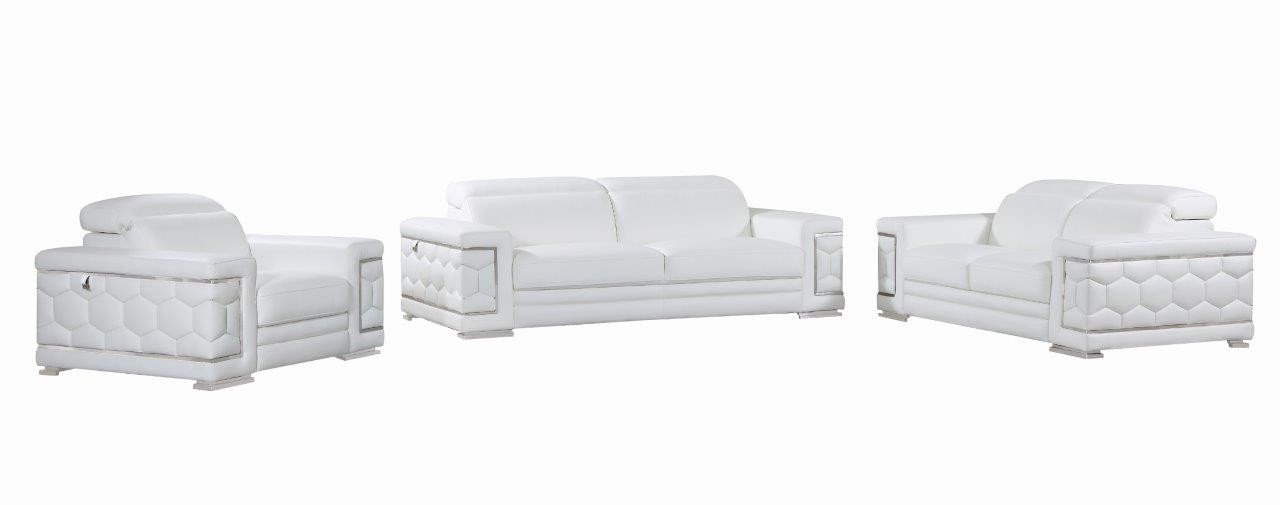 GUF 692 Sofa Set - White, Genuine Italian Leather