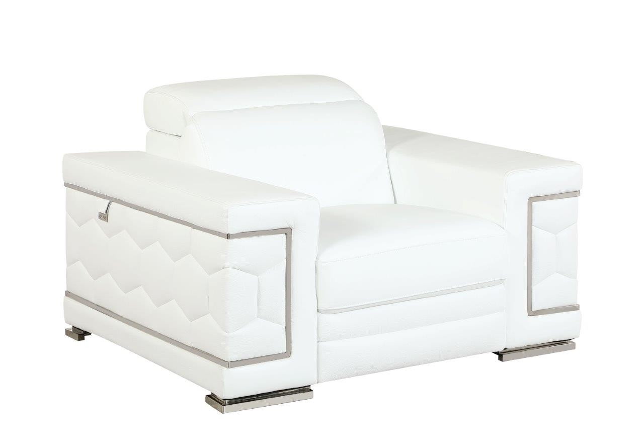 GUF 692 Sofa Set - White, Genuine Italian Leather