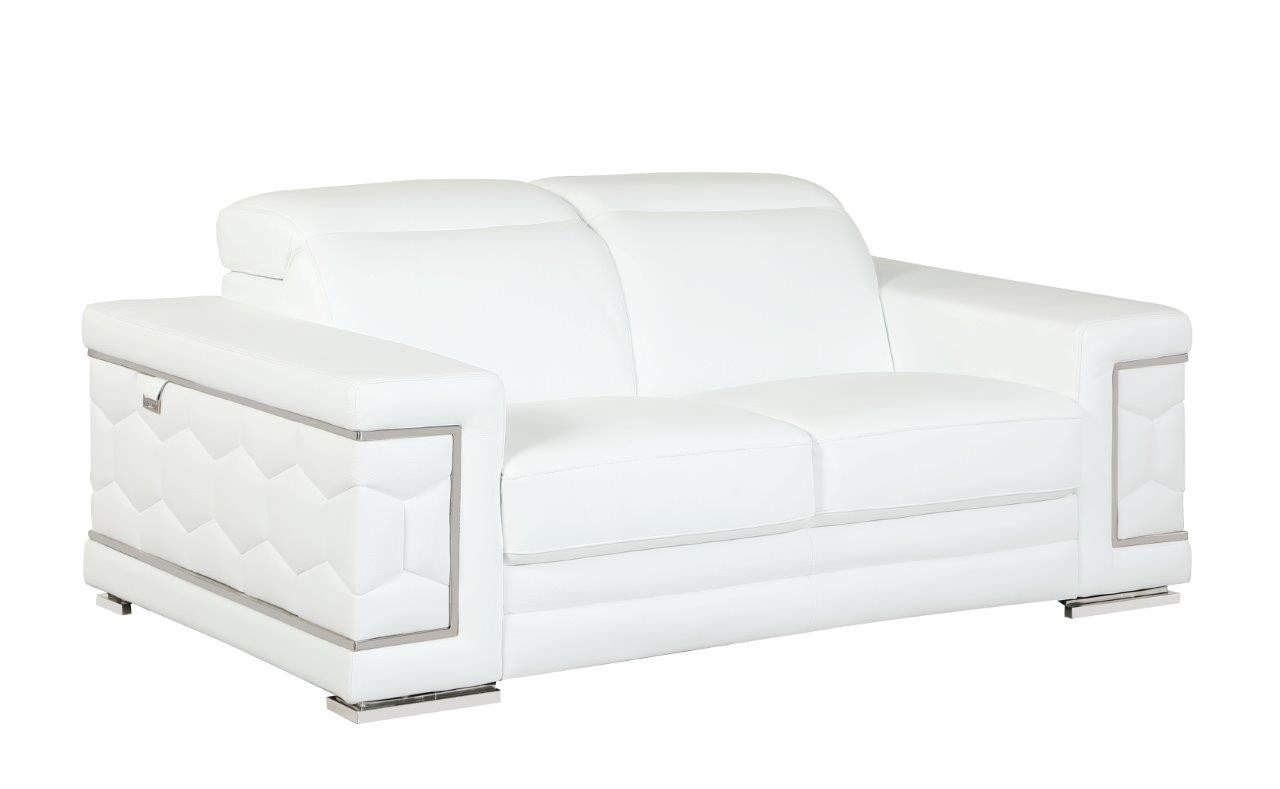 GUF 692 Sofa Set - White, Genuine Italian Leather